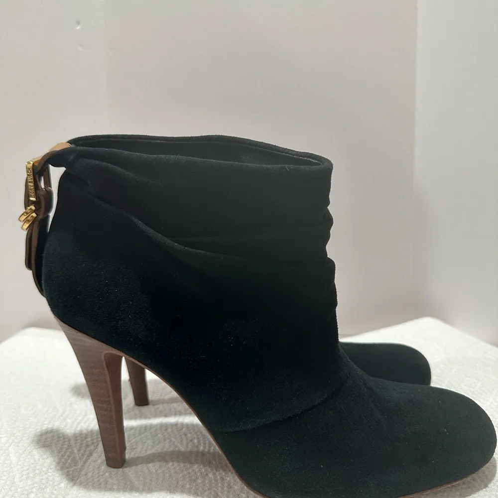 Tory Burch black suede booties size 7.5